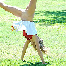 Sexy cheerleader Pamela